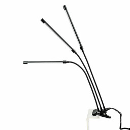 Фитосветильник свет 30 Вт 3 лампы для рассады и растений 'Урожайная сотка' на прищепке и с таймером 