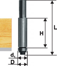 Фреза кромочная прямая по ДСП ЭНКОР 12,7*25 мм