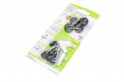 Комплект крепления для зеркала черное, гладкое (1 шт.), блистер