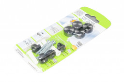 Комплект крепления для зеркала черное, рифленое (1 шт.), блистер