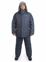 Костюм зимний  Марс, зимний, плащевая, т.серый Нова Текс