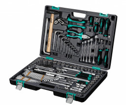 Набор инструментов 1/2, 1/4, 3/8 CrV, 142 предмета STELS Сп5