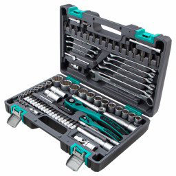 Набор инструментов, 1/2, 1/4, CrV, 82 предмета STELS