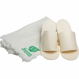 Набор из 3-х пред. женский №1 (парео, тапочки,тр.) "Банные штучки"