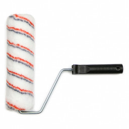 Ролик 180 мм полиэстер серо-красные полосы ручка 6мм Color Expert