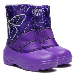 Сапоги зимние детские 576 бабочка сирень  Дюна Аст