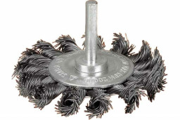 Щётка 75 мм для дрели плоская, крученая ВИХРЬ