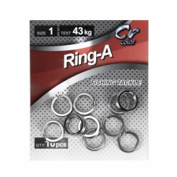Заводное кольцо Namazu RING-A, цв. Cr, р. 1 ( d=11,5  mm), test-43 кг (уп.10 шт)