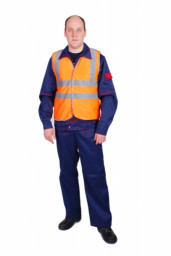 Жилет сигнальный с 4СОП оранж.